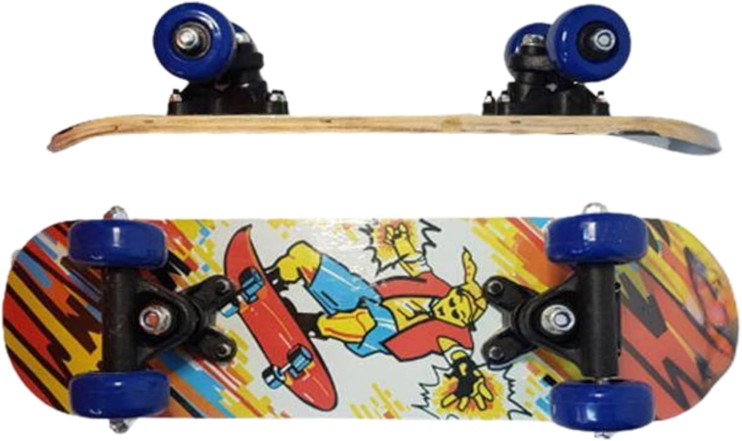 23" Kids Beginner Skateboard Maple Double Kick Youth Trick Board Boys Girls