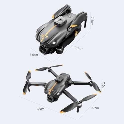 1080P HD Drone w/ 4-Way Obstacle Avoidance 3 Batteries FPV Camera for Beginners