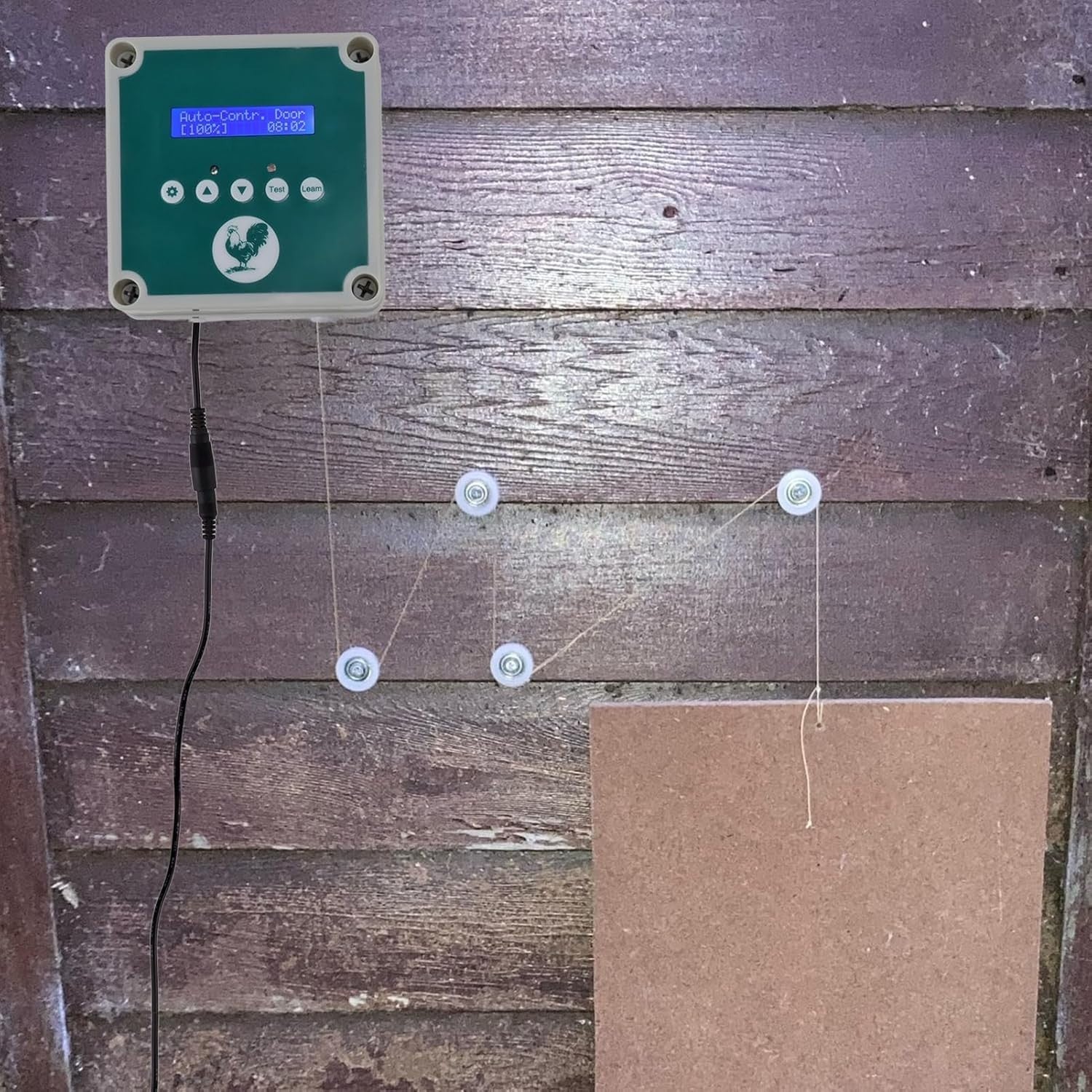 Automatic Chicken Coop Door Opener Light Sensor Timer Remote LED