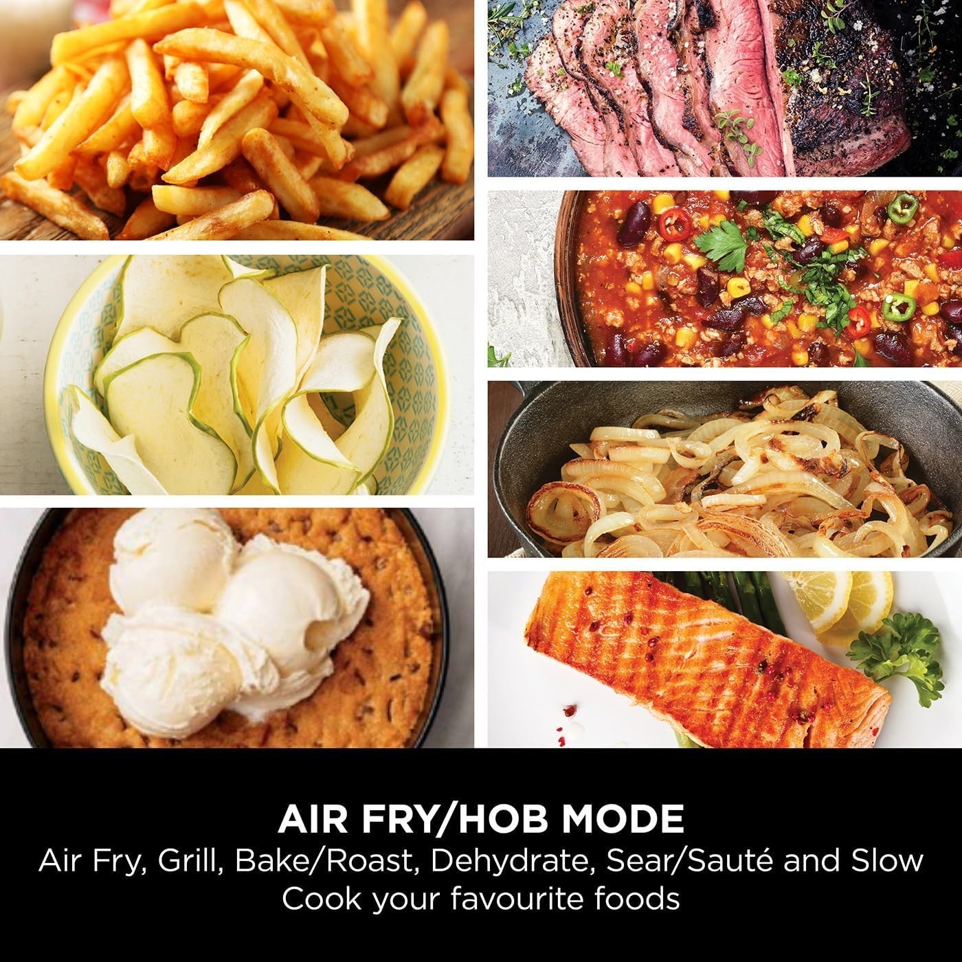 10-in-1 Rapid Cooker Air Fryer | 15-Min Meals | 5.7L Multi-Cooker Grey