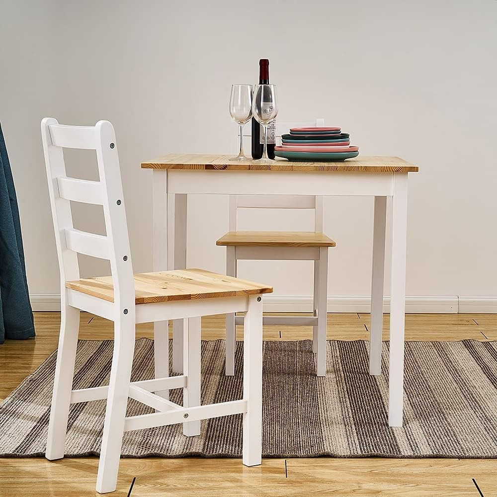 Solid Pine Dining Table & Chairs Set | Durable Kitchen Furniture, Natural