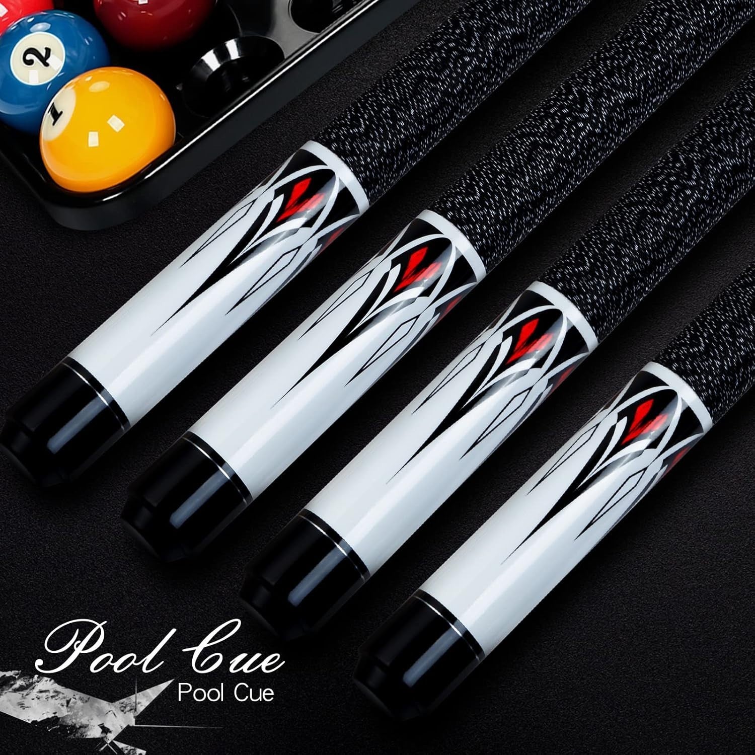 58in Maple Pool Cue 2pc Billiard Stick 20oz Pro Balance Smooth Control