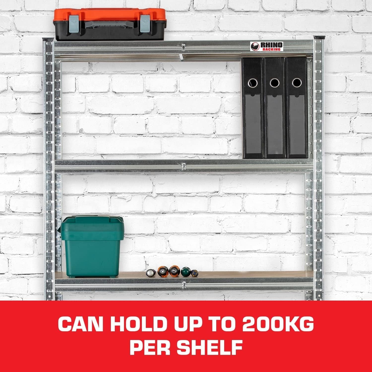 Heavy Duty Galvanised 5-Tier Garage Shelving Unit 180x90x45cm Adjustable