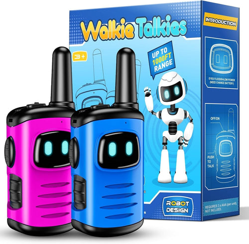 Kids Walkie Talkies Pink Blue Long Range 2 Way Radios Outdoor Toy Set