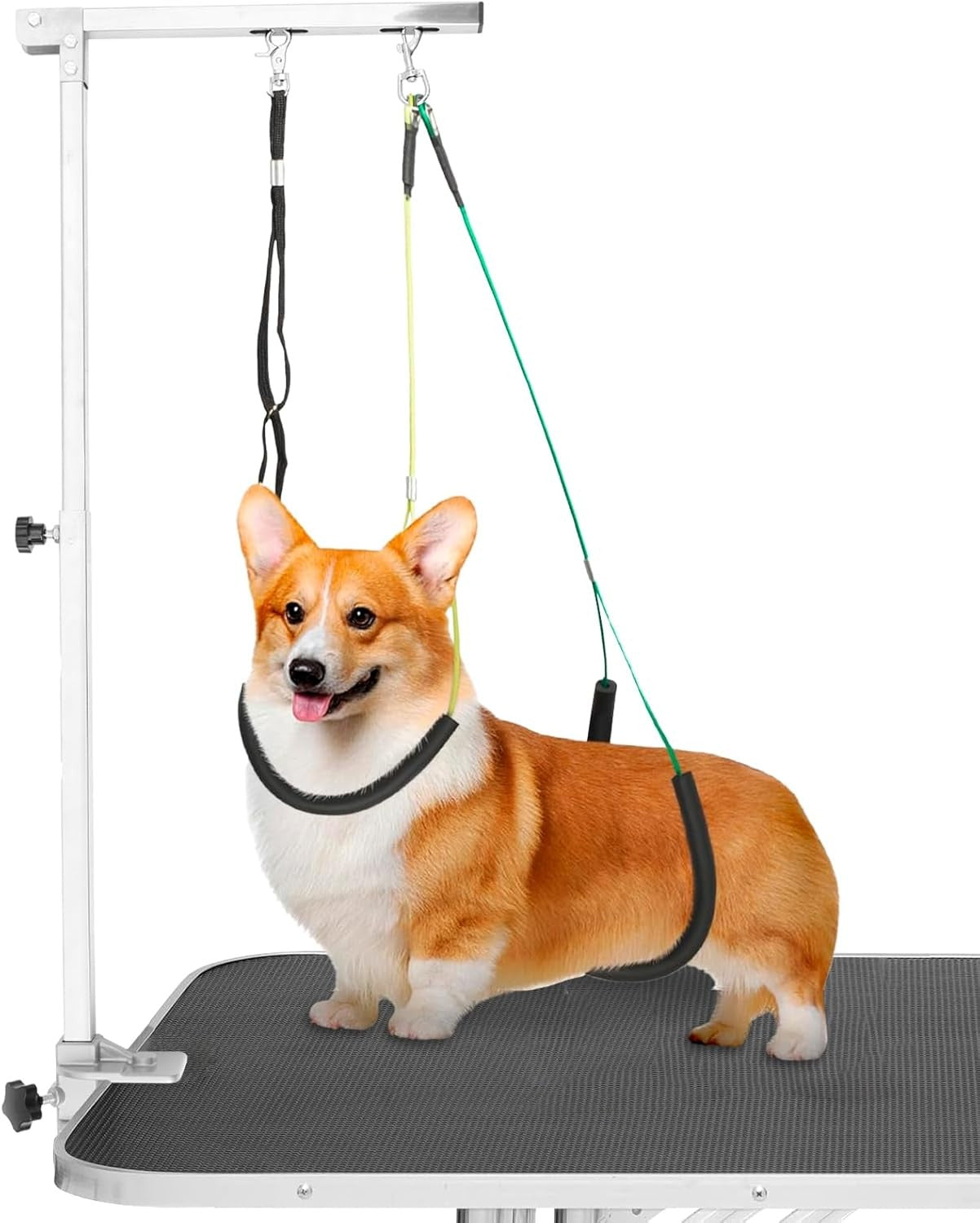 Foldable Dog Grooming Arm Clamp Adjustable Height Table Mount No Sit Loop