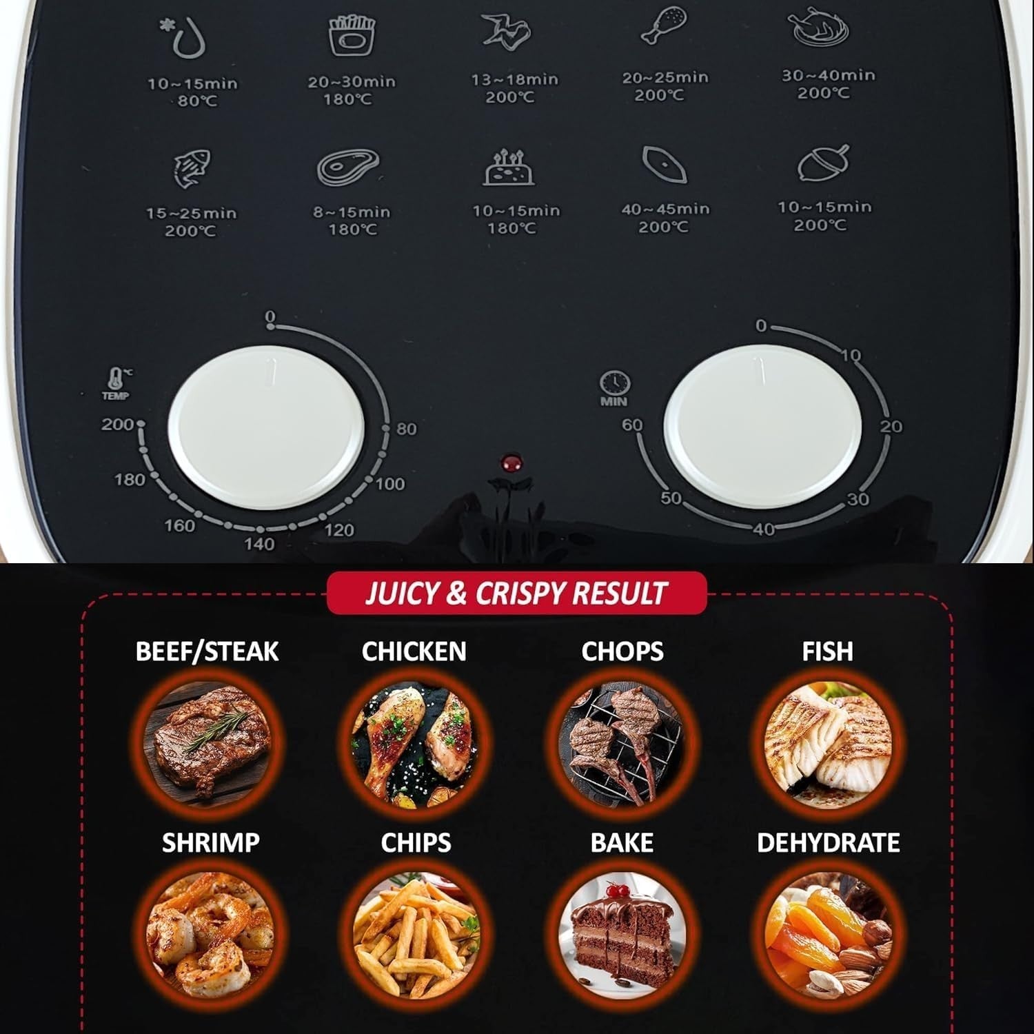 5.5 Air Fryer Extra Crisp Dial Control Rapid Air Tech Healthy Cooking Dishwasher