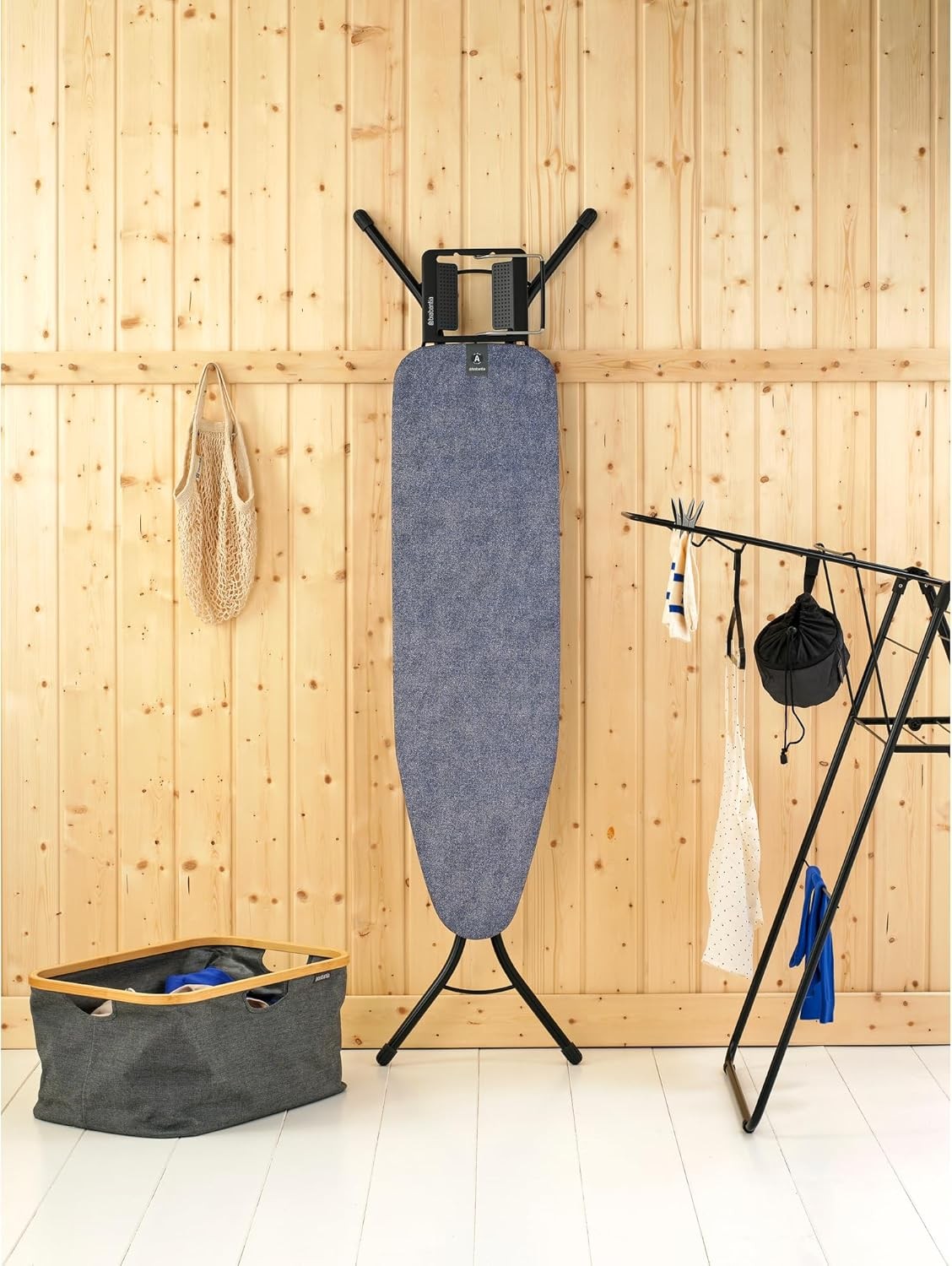 Compact Ironing Board 110x30cm Adjustable Height Steam Iron Rest