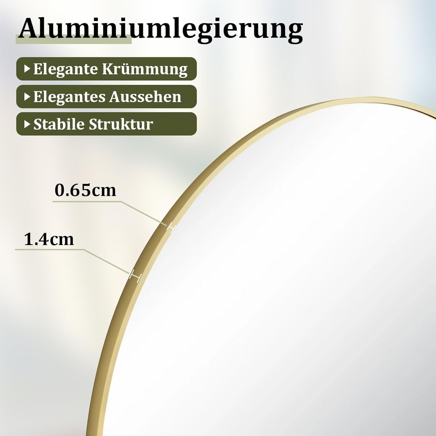 Oversized Full Length Mirror 218x102cm Arch Wall Standing Gold FrameOversized