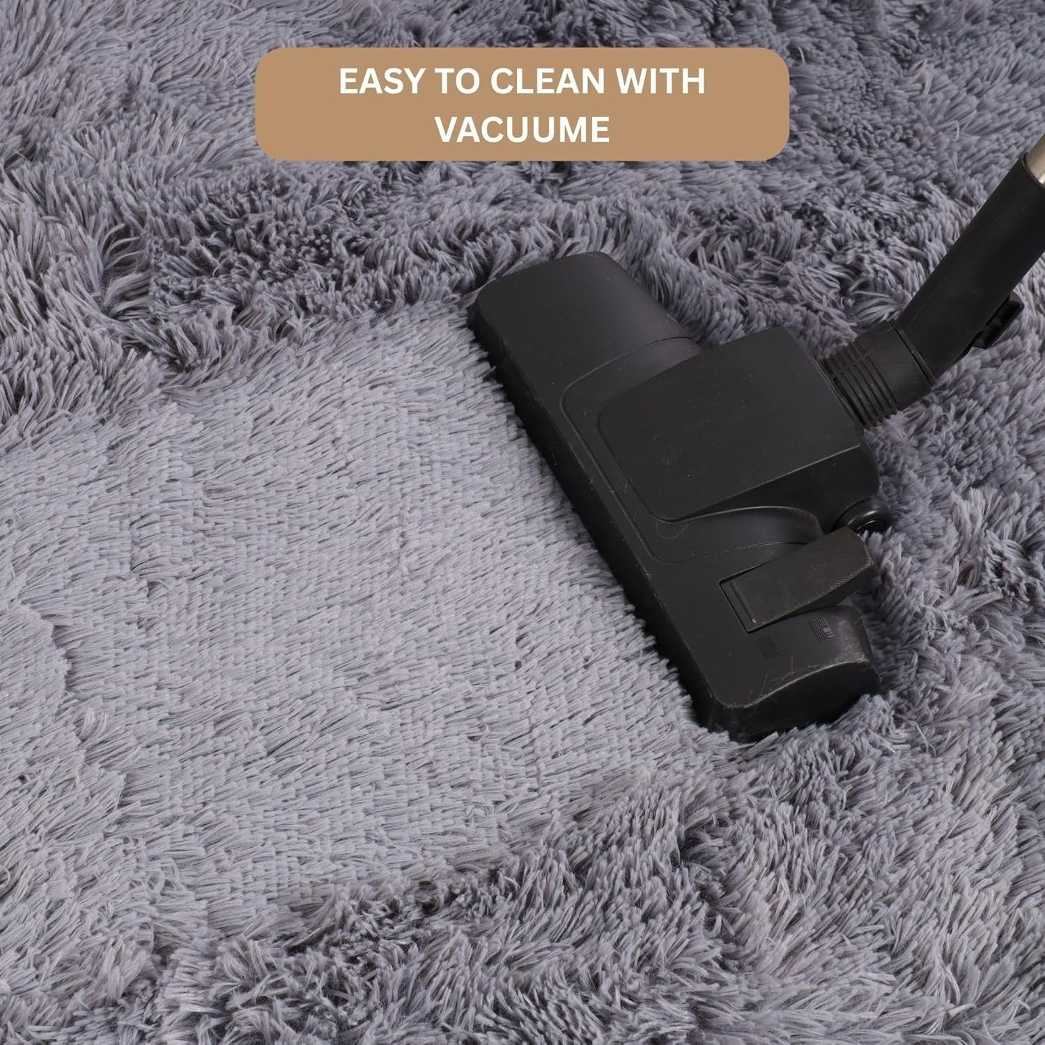 Grey Shaggy Rug 160x230cm Soft Thick Fluffy Non-Slip Large Bedroom Carpet