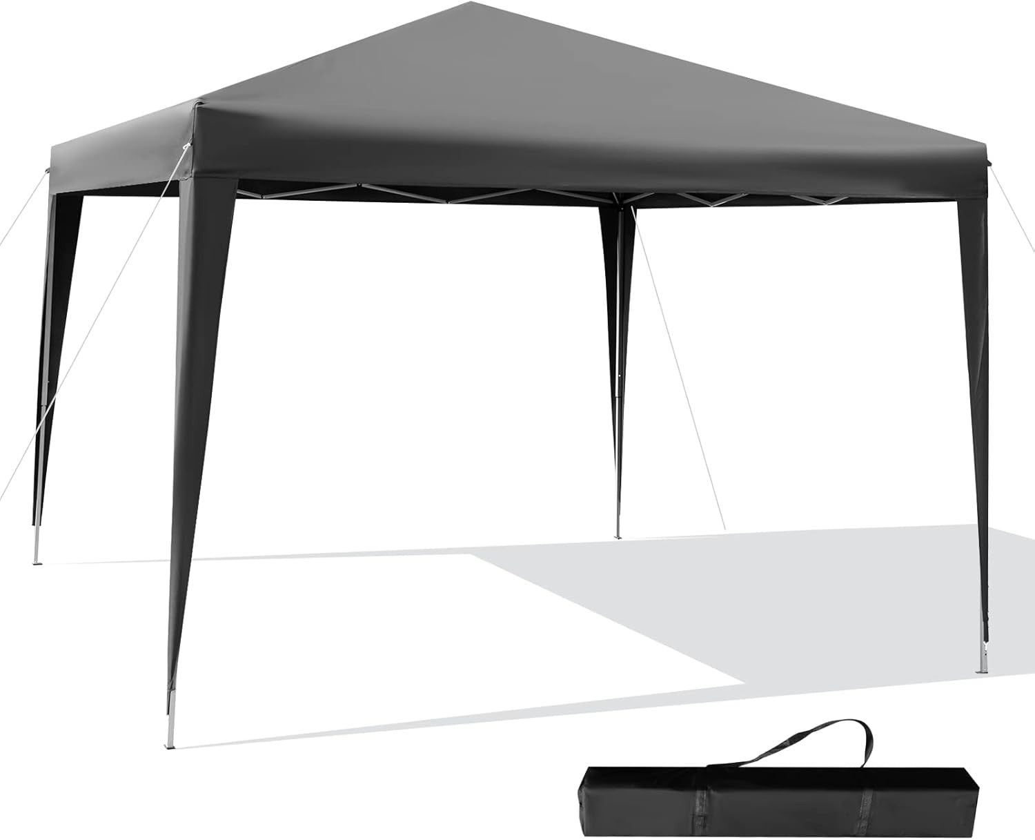 3x3m Pop Up Gazebo Waterproof UV Canopy Tent Grey w/ Bag Adjustable