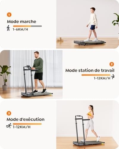 Foldable Walking Treadmill 12KM/H 10% Incline Home Gym LED Remote