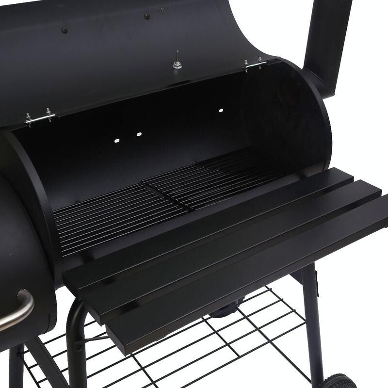 Alabama Alf’s Charcoal BBQ Smoker Grill – Barrel Style Trolley BBQ Outdoor