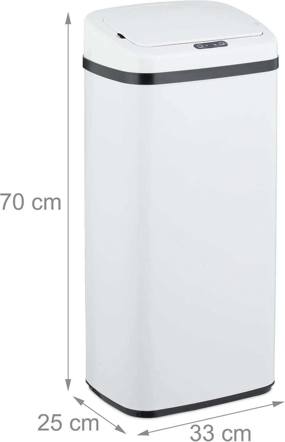 40L Touchless Kitchen Bin Sensor Automatic Electric Lid White