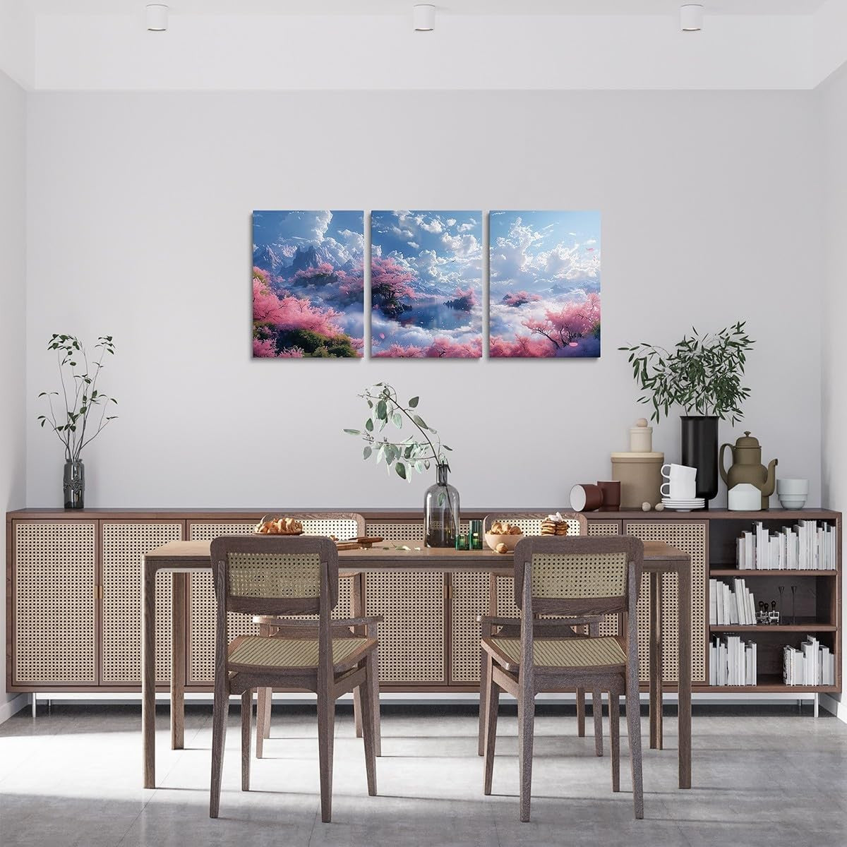 3-Panel Cherry Blossom Wall Art 12"x16" Japanese Framed Prints