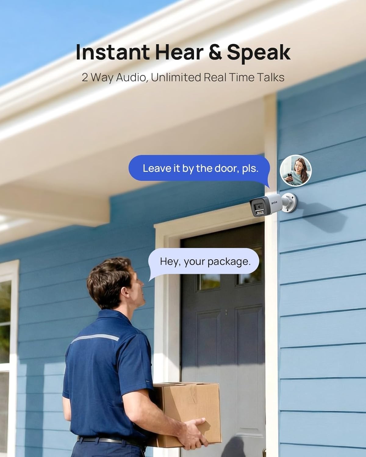3K PoE Security Camera Color Night Vision 2-Way Audio Alexa IP67