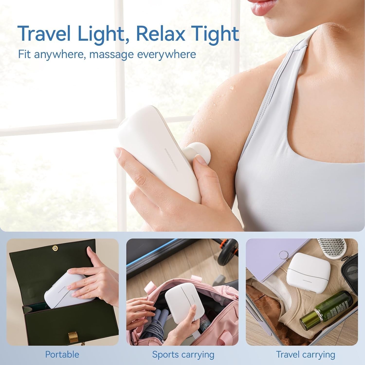 Mini Massage Gun Deep Tissue Pocket Size Portable Muscle Relaxer Travel Gym
