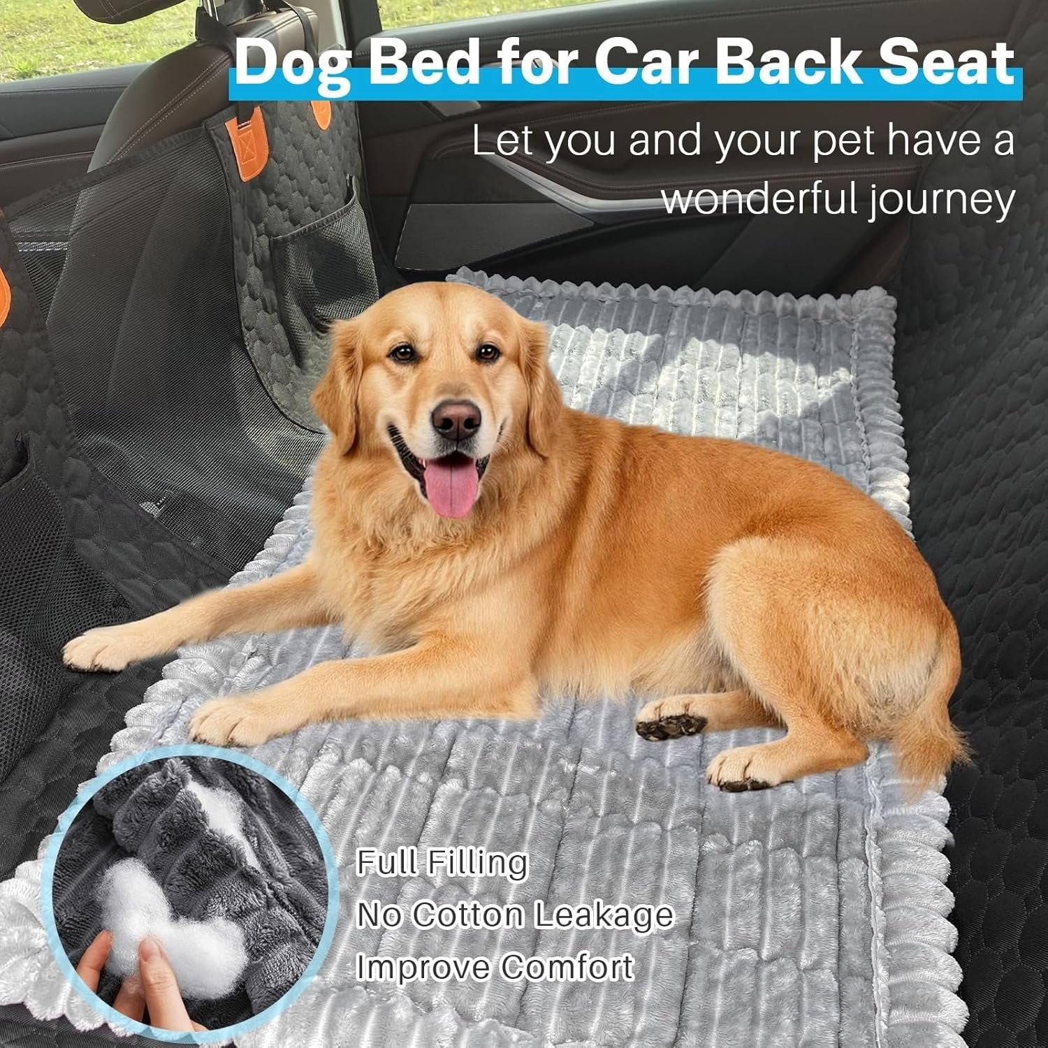 Dog Car Back Seat Bed Mat Non Slip Travel Pet Blanket 138x63cm