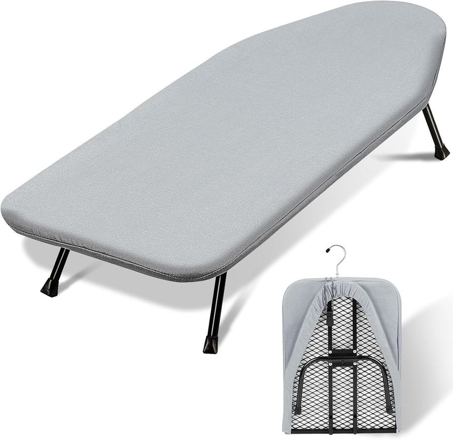 Mini Tabletop Ironing Board Folding Compact Non Slip Portable Small