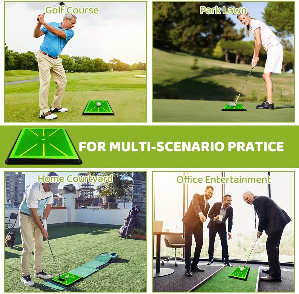 Golf Practice Hitting Mat Swing Path Feedback Non Slip