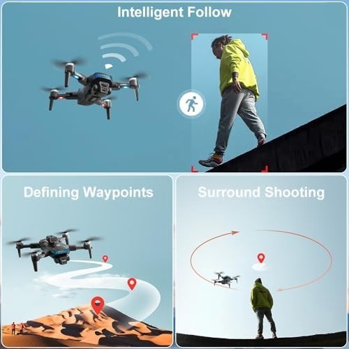 OBEST GPS Drone 4K Camera, Brushless Motor, FPV, 2 Batteries, Beginner