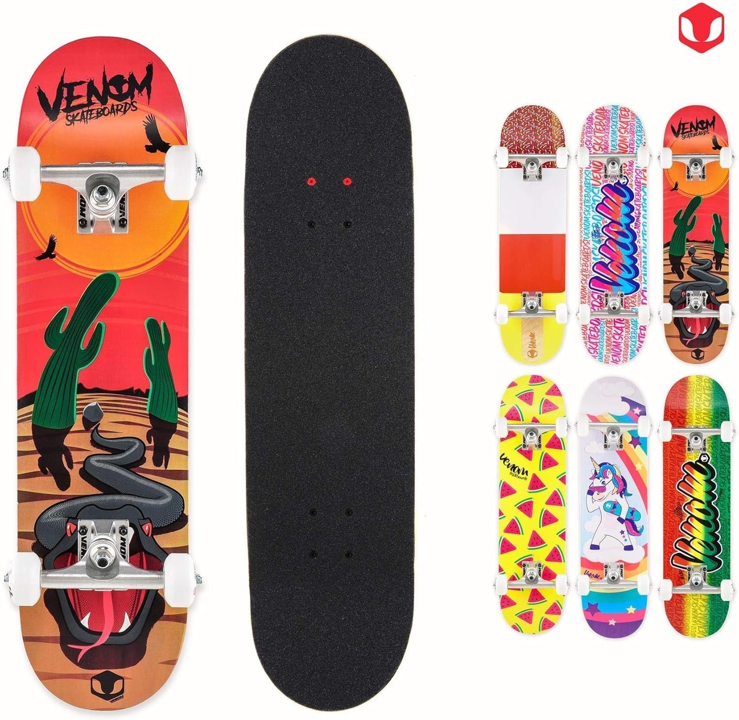 Kids Mini Skateboard 7ply Maple 29in Beginner Trick Board Smooth Wheels