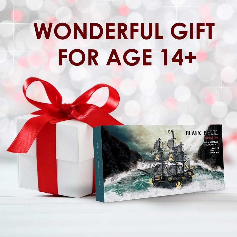 3D Metal Pirate Ship Puzzle Model – Durable DIY Craft for Adults & Teens