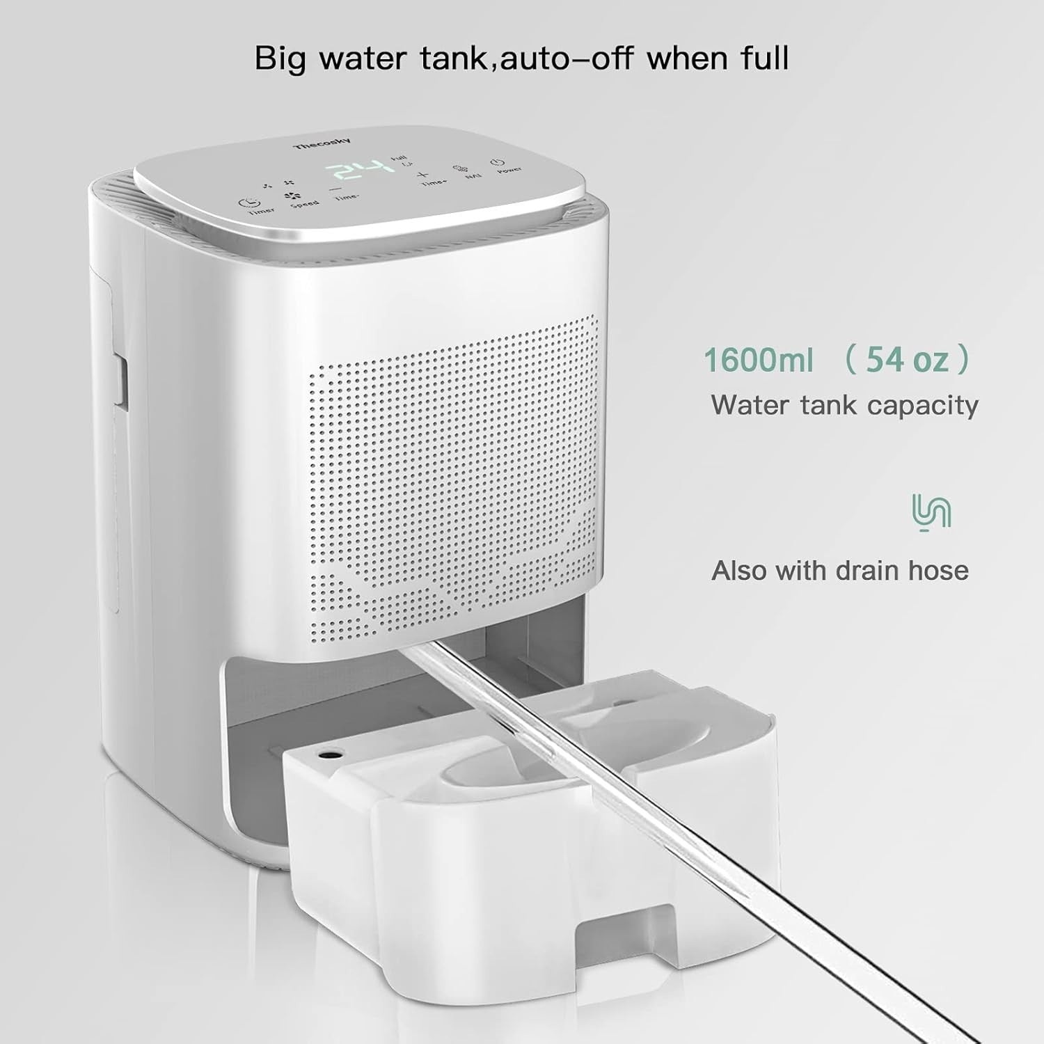 Dehumidifier Air Purifier Combo HEPA H13 Ionizer 1.6L Tank Quiet