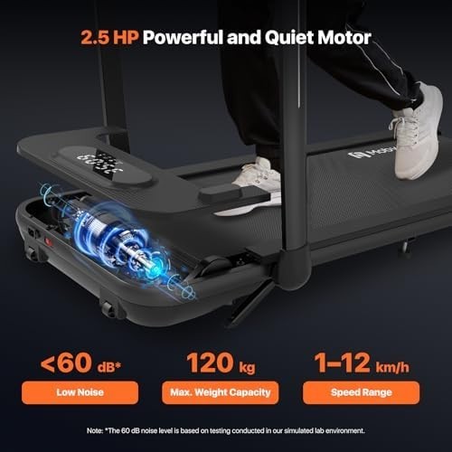 3-in-1 Folding Treadmill with Incline Smart AI Walking Pad Quiet Home Office