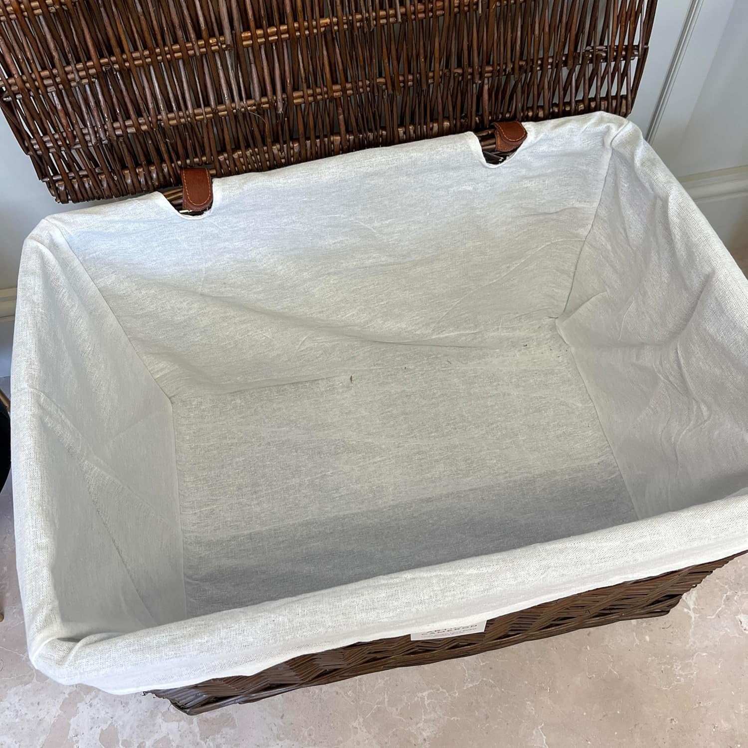 Large Wicker Laundry Hamper with Lid & Liner – Dark Coffee Bedroom Bathroom Stor