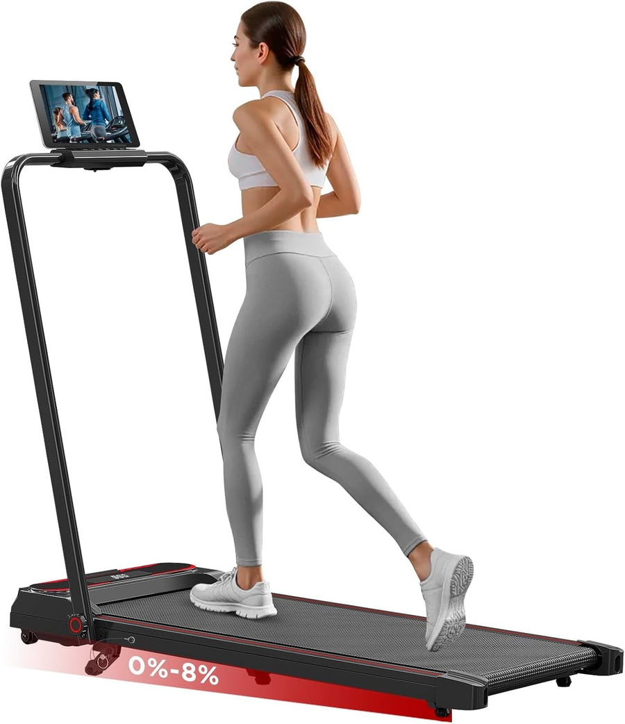 Foldable Under Desk Treadmill 1-12 KM/H Adjustable Incline Home Office