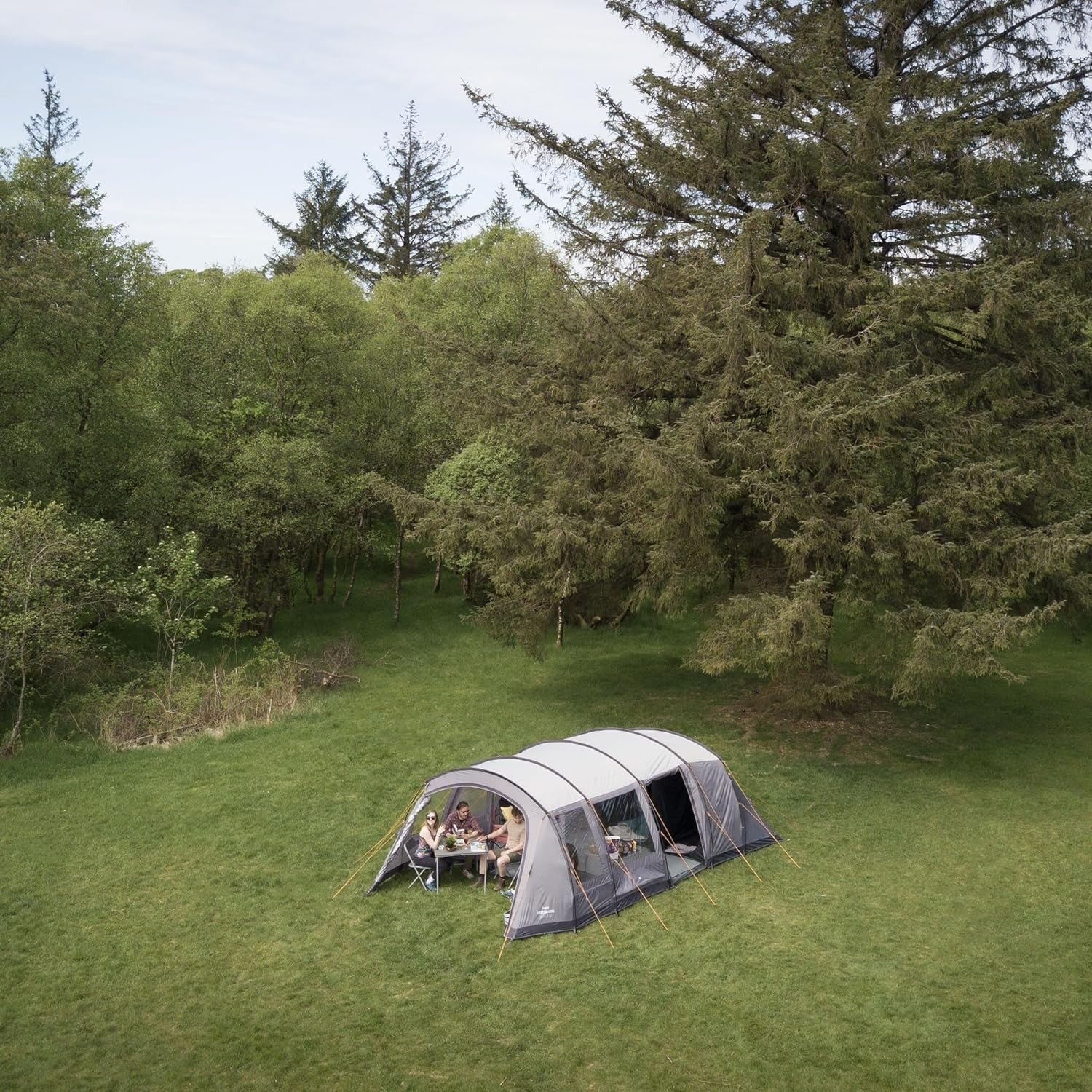 6 Man Family Tunnel Tent 3 Rooms Enclosed Porch 3000mm Waterproof