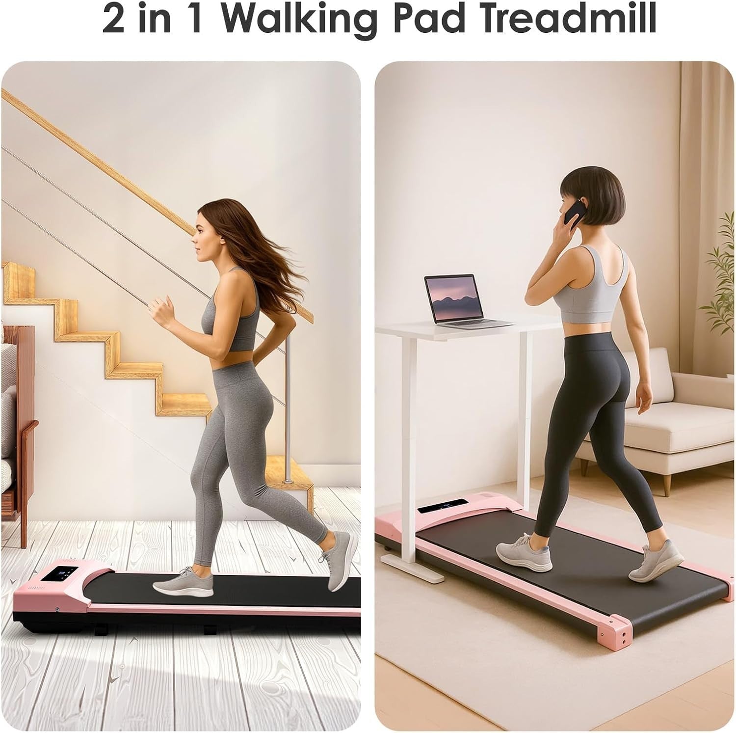 Ultra Slim Under Desk Treadmill 2.5HP Quiet Walking Pad 1–8 km/h Home Office