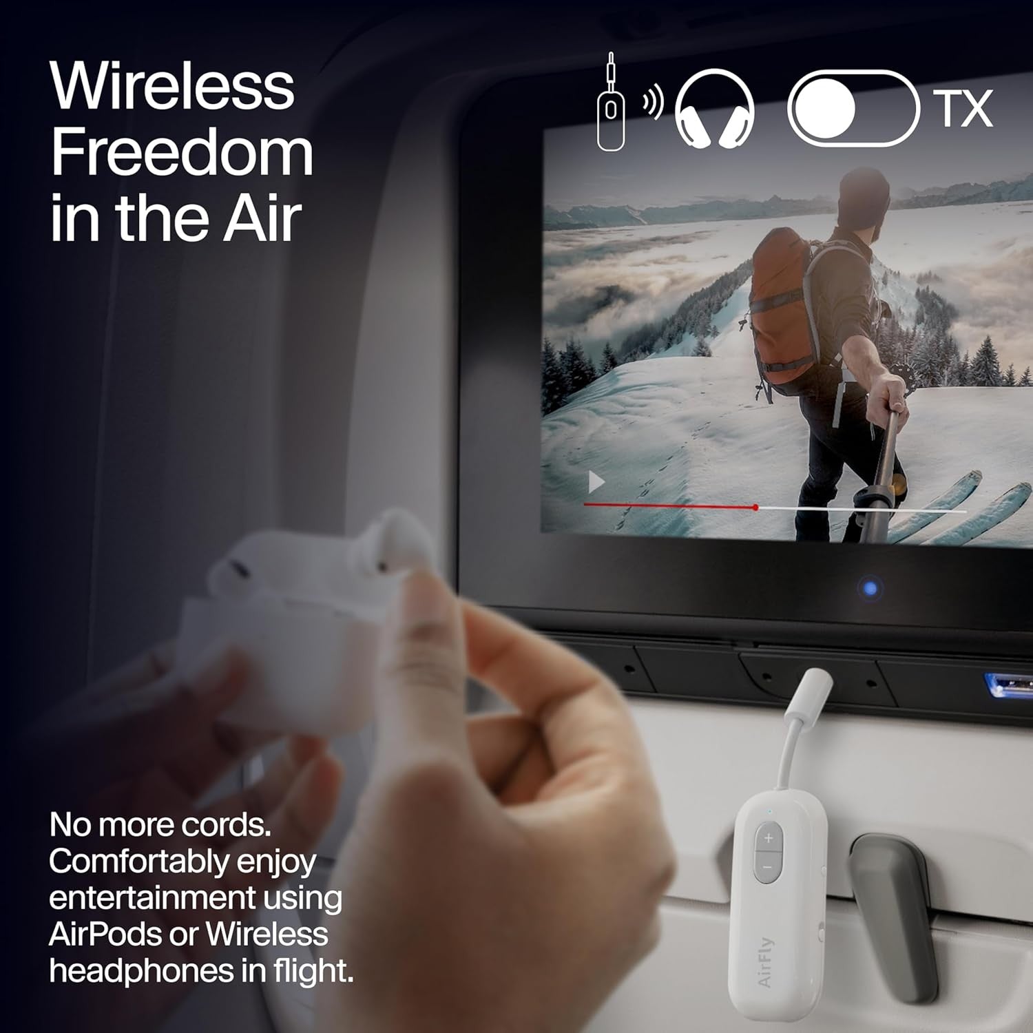 White Bluetooth 5.0 Audio Transmitter – Wireless Headphones Adapter