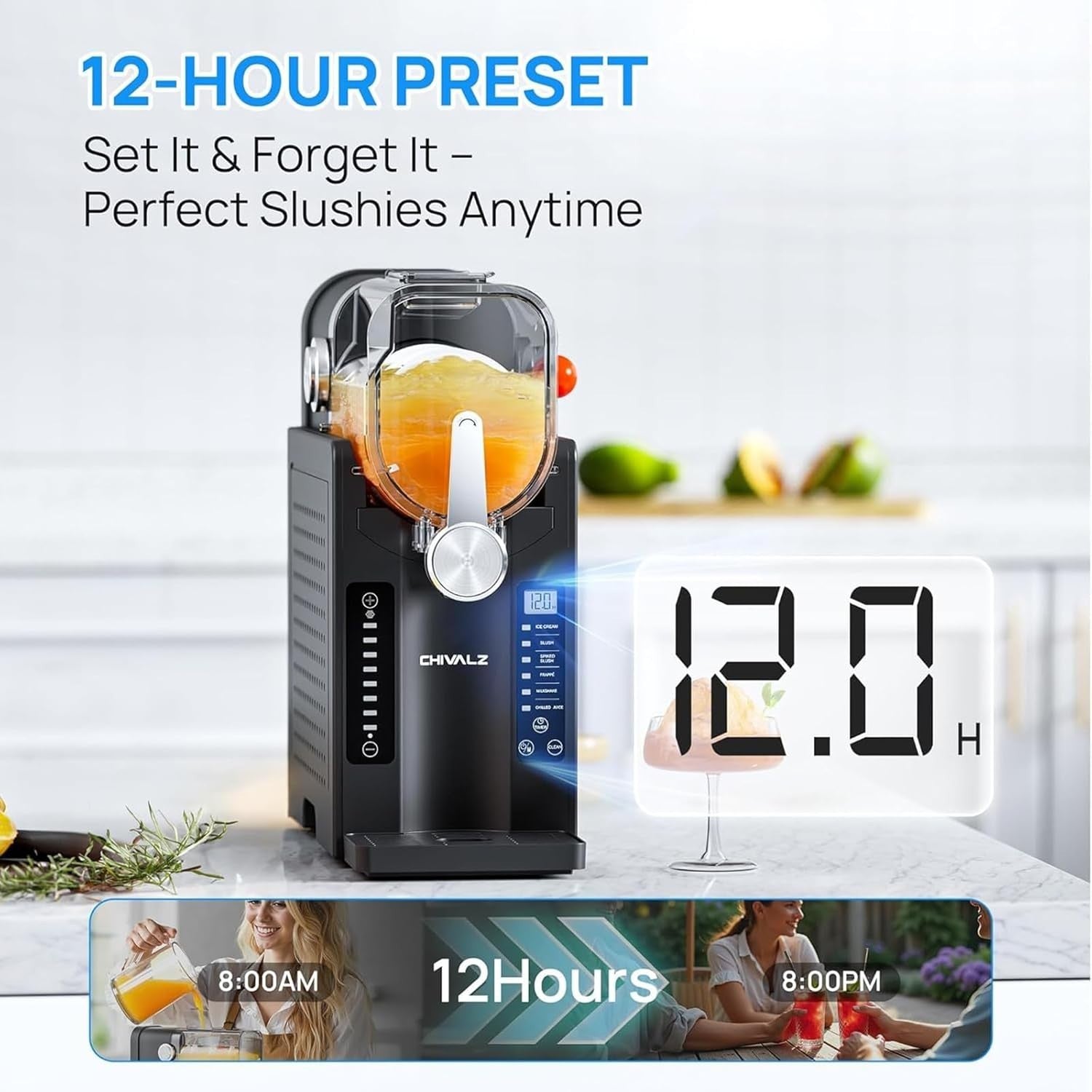 Frozen Slush Machine Home & Commercial Ice Drink Maker LED Touch