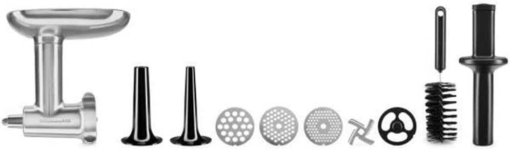 Metal Meat Grinder Sausage Stuffer Attachment 3 Grinding Plates Set