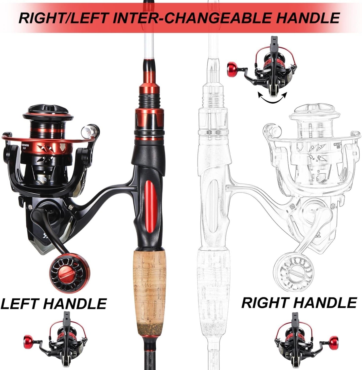 2.1m Carbon Fibre Spinning Rod & Reel Combo – Bass Fishing Set