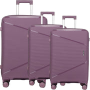 3pc Polypropylene Suitcase Set 20 24 28 TSA Lock Spinner Wheels PP