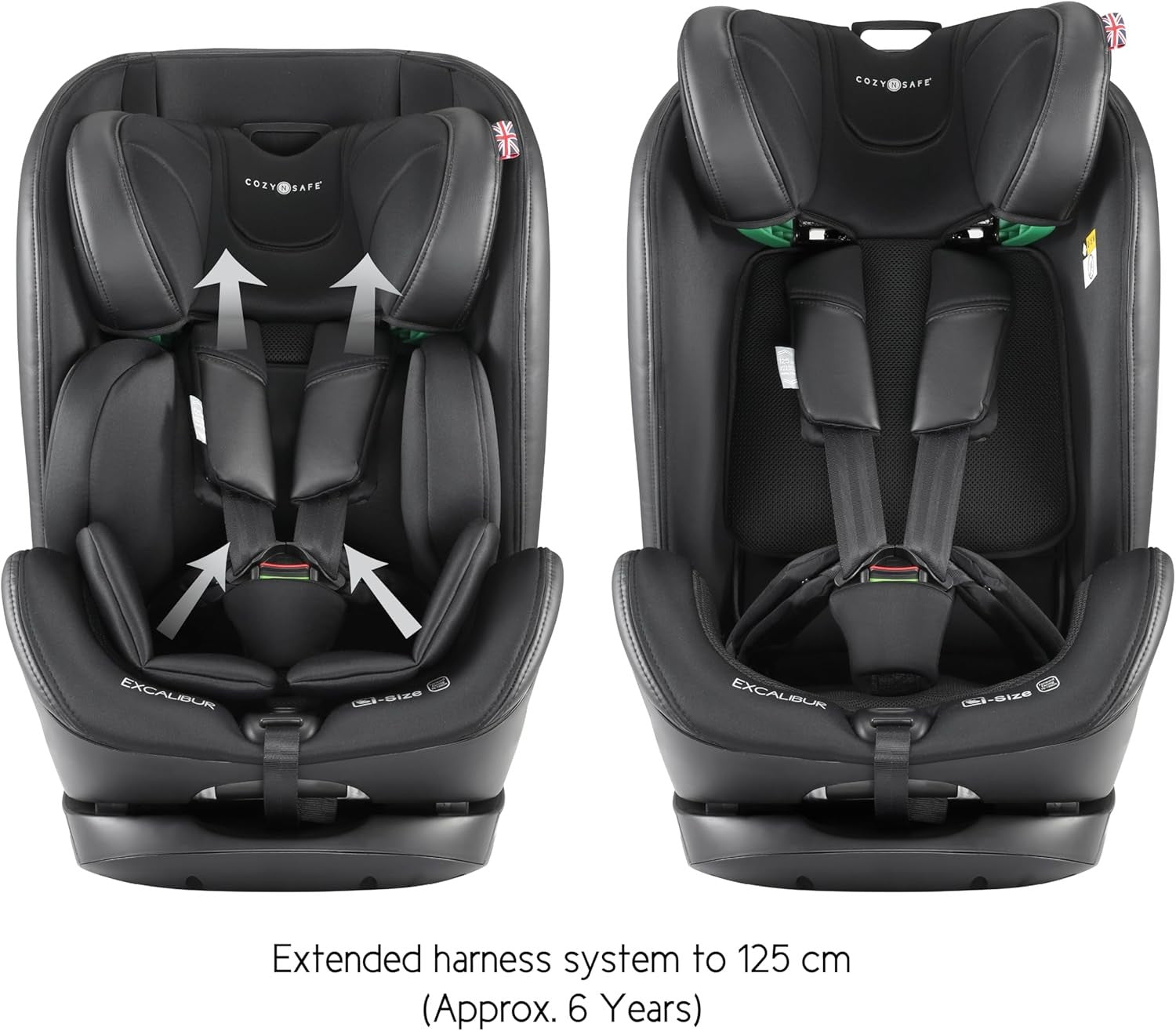 i-Size Child Car Seat 76–150cm Extended Harness Recline Side Impact