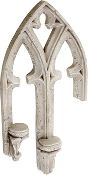 Gothic Arch Wall Sculpture Antique Stone Effect 76cm Decor
