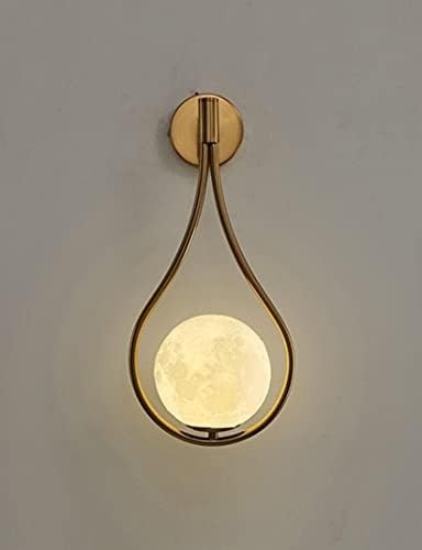 Gold Moon Wall Lights Set of 2 – Modern G9 Warm LED Lamps for Bedroom