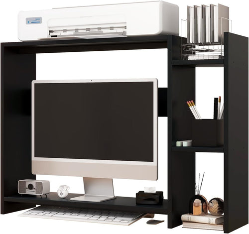 2-Tier Desktop Bookshelf 94cm Desk Shelf Organiser Monitor Riser Space-Saving