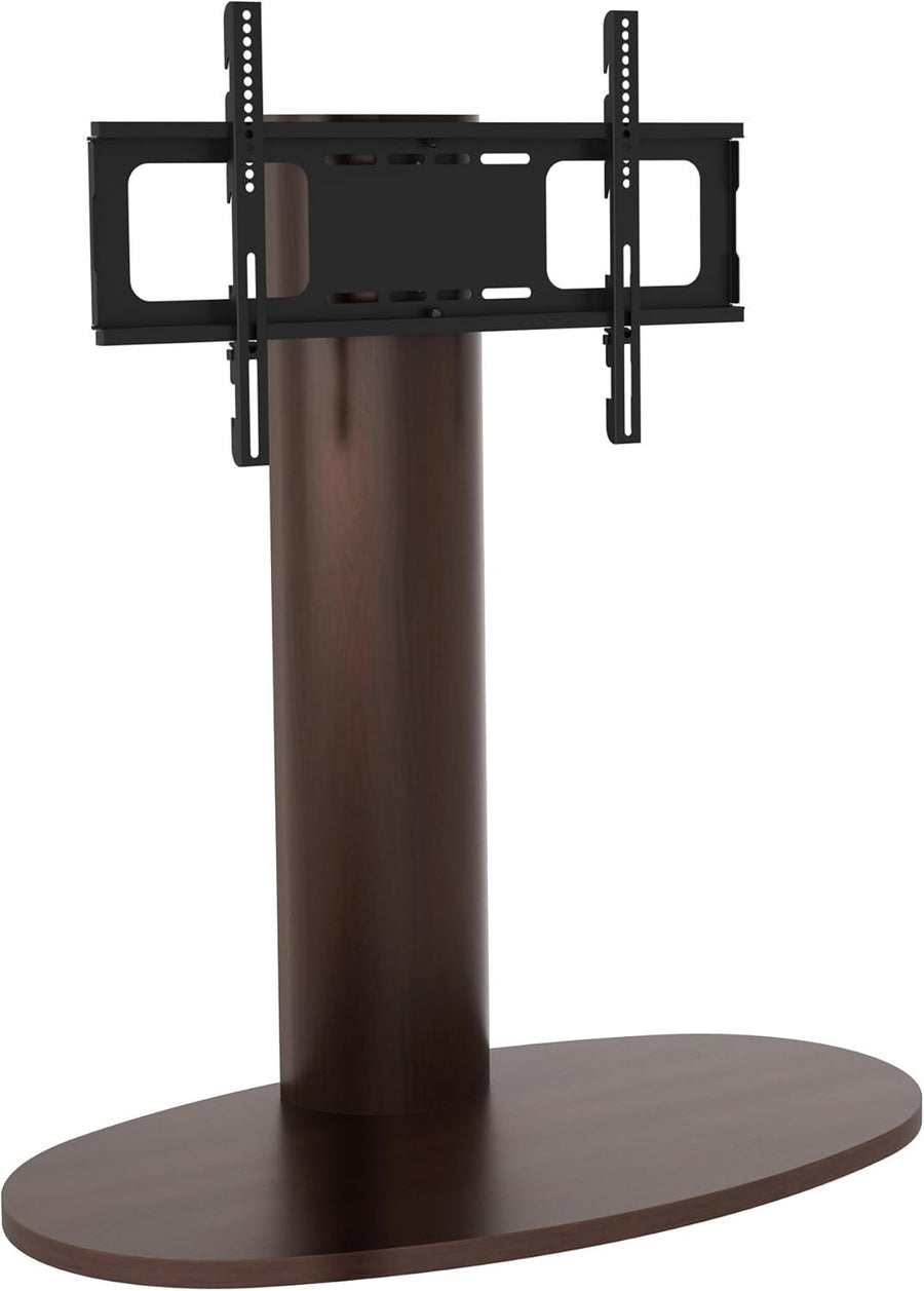 Tall Wood TV Stand Swivel Mount 65” Max, VESA, Adjustable, Modern
