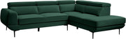 5 Seater L-Shaped Velvet Sofa with Adjustable Headrests & Metal Legs