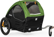 Lightweight Pet Bike Trailer with Mesh Windows Removable Floor & Storage Pocket