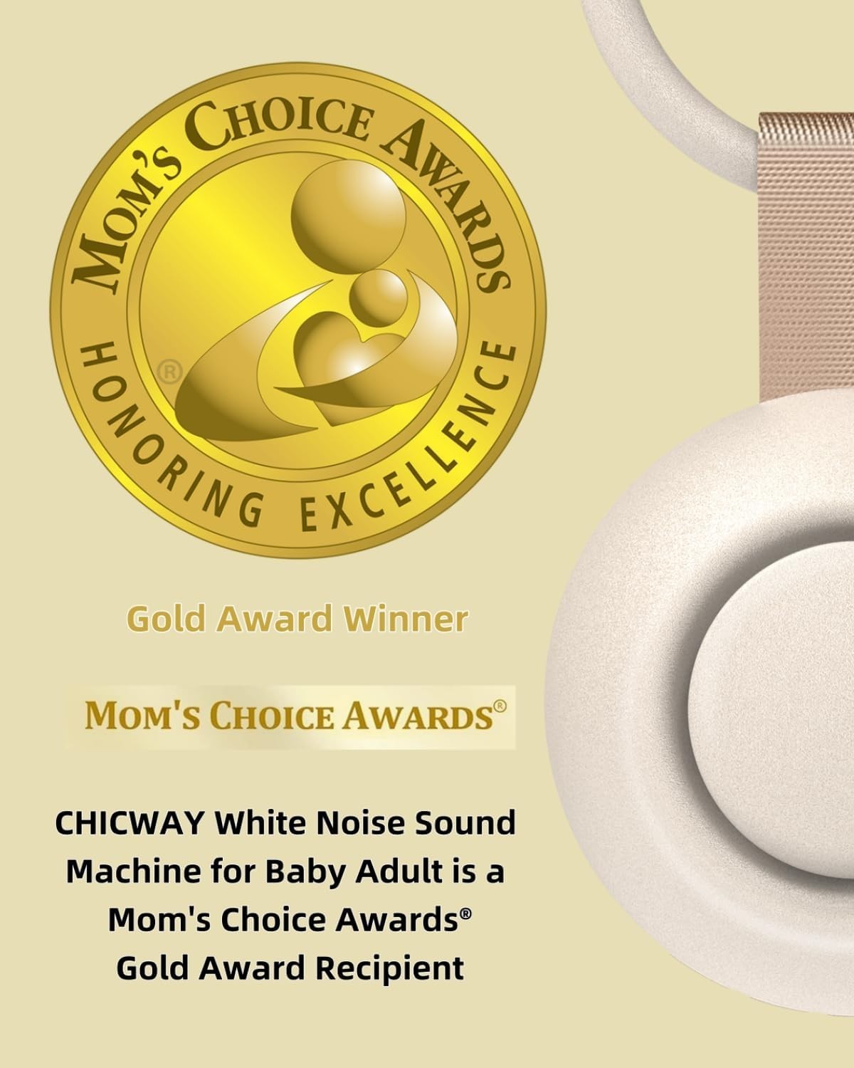 Portable White Noise Machine Baby Sleep Sound Bluetooth Nursery Gray