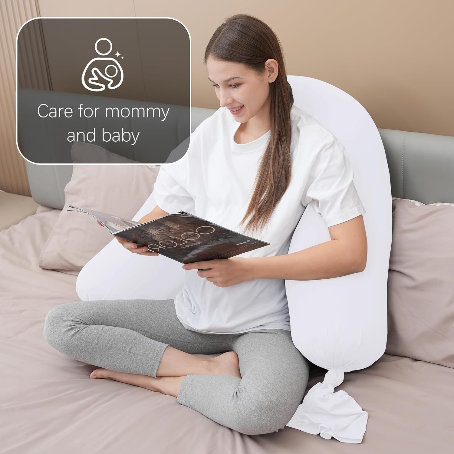 Pregnancy Pillow U Shaped 63” Full Body Maternity Support Side Sleeper