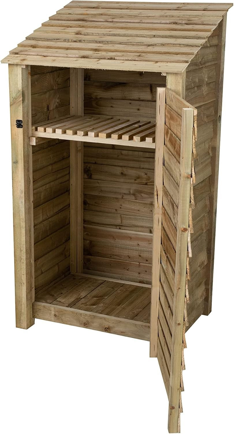 Wooden Garden Shed 6FT Outdoor Storage with Shelf Weatherproof Tool Store