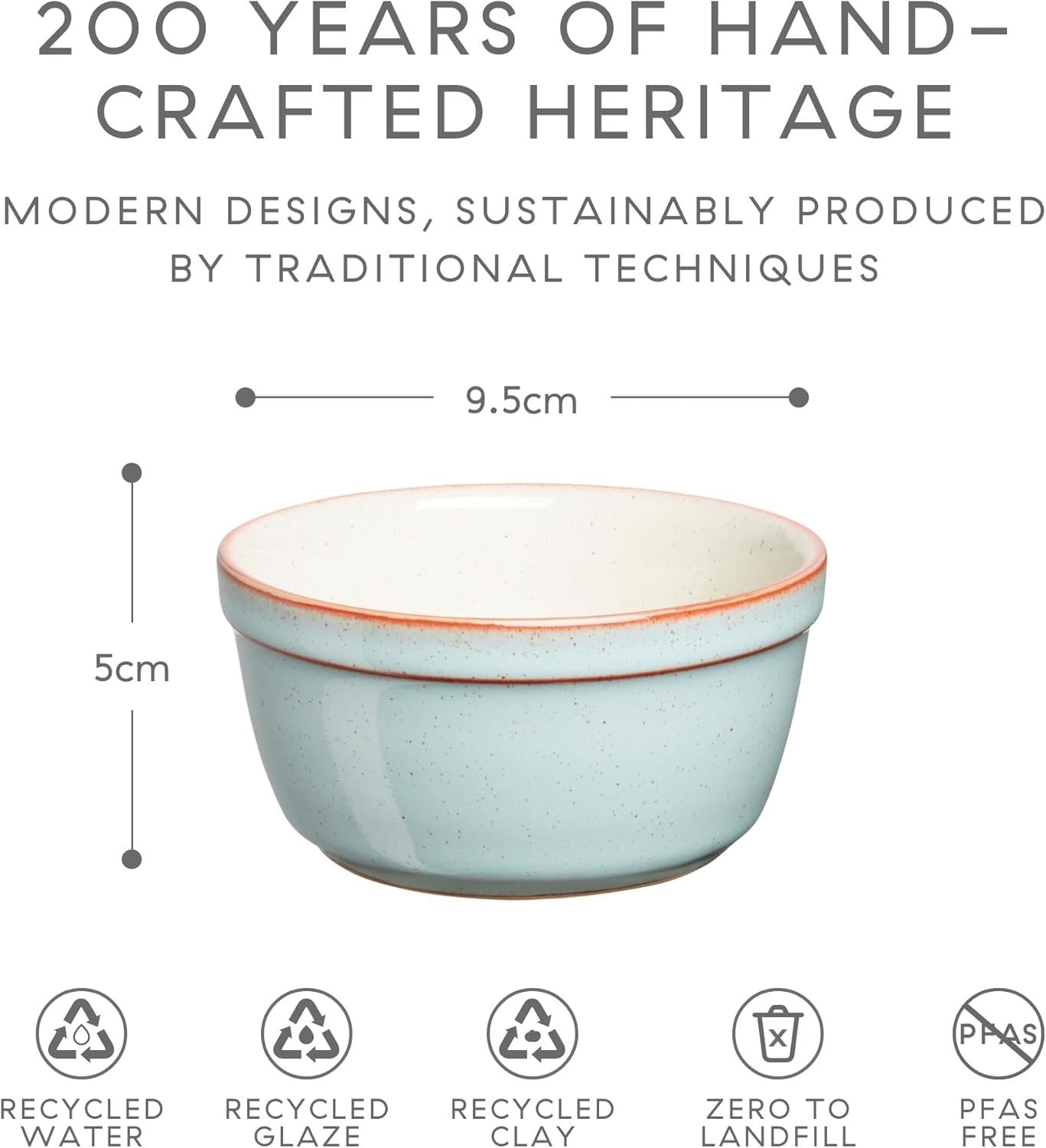 4 Pcs Heritage Pavilion Stoneware Ramekins 170ml Microwave Oven Dishwasher Safe