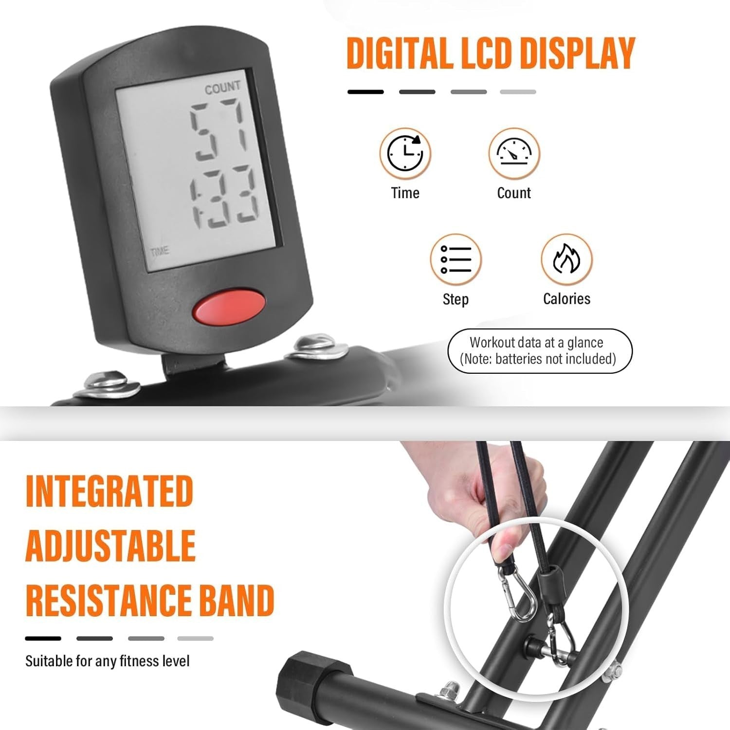 Squat Assist Trainer LCD Monitor Foldable Home Gym Glute Leg Machine
