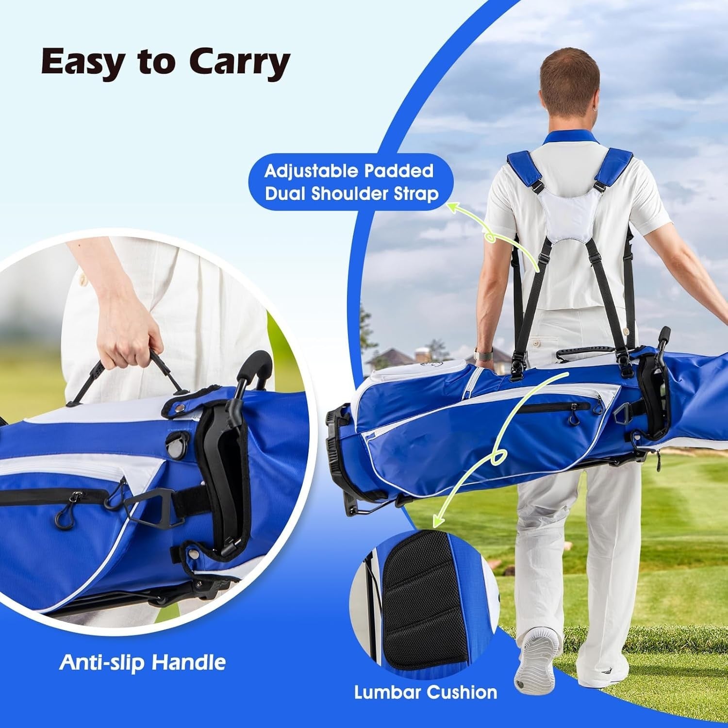 Right Hand Golf Club Set 12pc Woods Irons Wedges Putter Stand Bag